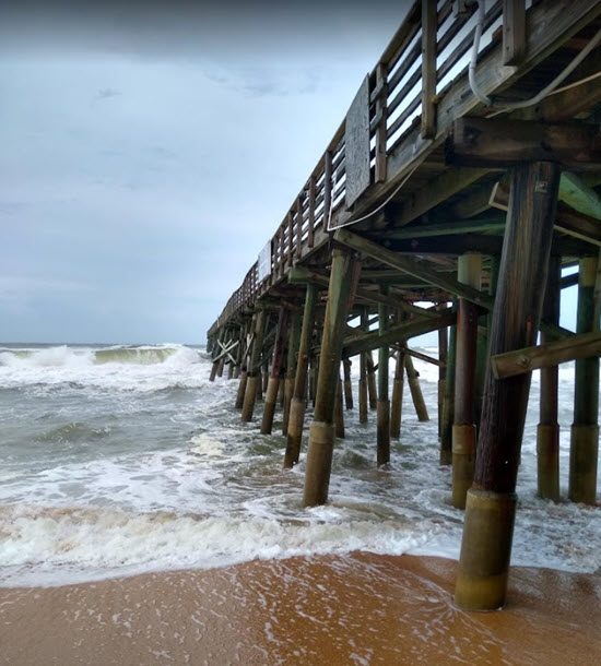 The fishing pier at Flagler Beach Florida